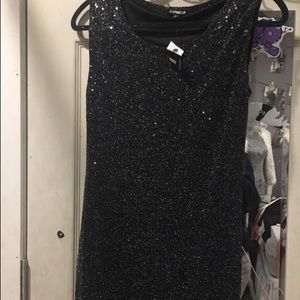 Express black sparkle dress